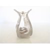 Lite gray iredescent marbled acrylic hair claw clip