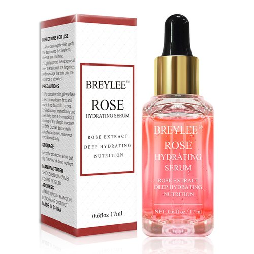 BREYLEE Rose Face Serum, Hydrating Serum Moisturizing Serum Face Serum Hydrating with Hyaluronic ...