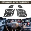 Car Steering Wheel Button Stickers Cover Replacement for Mercedes Benz ML GL GLK GLA CLA CLS SL A B C E G Class Interior Switch Button Decoration Trim