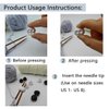 MAGNEECH 8 Pcs Black and White Knitting Needle Stoppers, Double Hole Needle Point Protectors, Knitting Stitch Stoppers, Needle Caps and Huggers - Essential Knitting Accessories