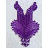 Handmade Stones Beads Bling Bright Crystal Patches Sew on Rhinestones Bodice lace Applique Accessories for Weding Dress Decorations (Purple)