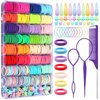 Hair Accessories for Girls - 360 Pieces Toddler Elastic Hair Ties, Hair Clips, and Hair Tail Tools in 31 Colors