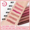 WanTuoluo Matt Nude Lipstick Lipliner Lip Crayons Pack Set,Velvet Moisture Smooth Matte Lipstick Pencils,Waterproof&Waterlasting, (01, Pack of 1)