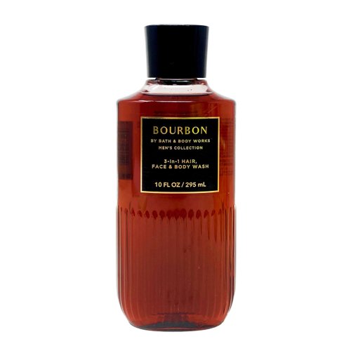 Bath & Body Works Men's Collection Bourbon - 2 pack - Body Wash 3 in 1 Hair, Face & Body Wash With a Natural Oats Sample Soap