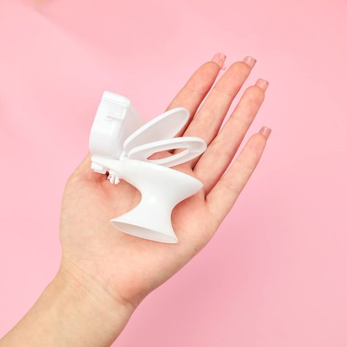 2 Pieces Mini Toilet Seat Toy Doll House Furniture Miniature Classic Bathroom Baby Toilet Toy Tiny Cake Topper Bathroom Furniture Dollhouse Accessories (White)