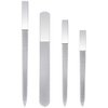 4 Pcs Metal Nail File Diamond Nail Files Stainless Steel Nail File Kit Double Side Fingernail Toenail Files for Salon Home Travel Use(5.9Inch)