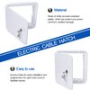 RV Trailer Electric Power Cord Cable Hatch with 2 Keys, Camper Hose Storage Access Door Compartment W 8 inch, H 8-1/2 inch (White)