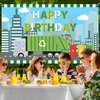 Avezano Garbage Truck Birthday Backdrop for Kids Trash Truck Birthday Party Supplies Green Garbage Truck Happy Birthday Decorations Banner 70.8 x 43.3 Inch