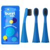 BURSTkids Toothbrush Heads 3-Pack - Genuine BURST Kids Electric Toothbrush Replacement Heads for a Perfect Fit - Ultra Soft Bristles for Deep Clean – 9 Month Supply of Brush Heads, Blue