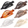 CHANDAT Flat Hair Clip 6 pcs Lay Down Claw Clips Hair Accessories for Women -Transparent