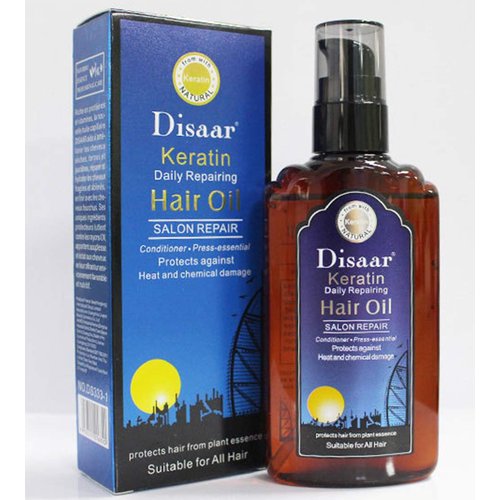DISAAR BEAUTY Keratin Hair Oil Ultra Moist Daily Repairing Rich Proteins and Vitamins Protect Hair from Plant Essence 120ml (KERATIN OIL)