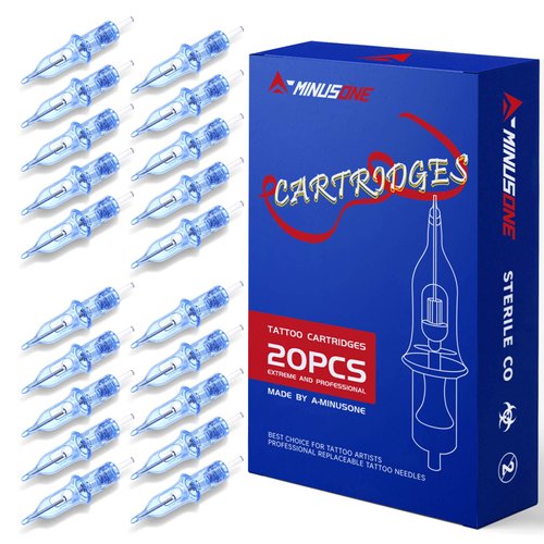 A-minusone 20PCS 9RL Tattoo Needles Standard #12 Round Liner Replaceable Tattoo Cartridge Needle for Rotary Tattoo Pen