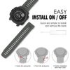 MoKo Watch Strap Compatible with Garmin Instinct Esports/Solar/Tactical/Tide Military Watch,Soft Silicone Adjustable Replacement Band Fit Garmin Instinct 2 Sports GPS Smart Watch - Graphit Gray