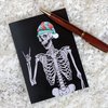 Ritzy Rose 24 Skeleton Christmas Cards in 4 Fun Holiday Illustrations + Envelopes