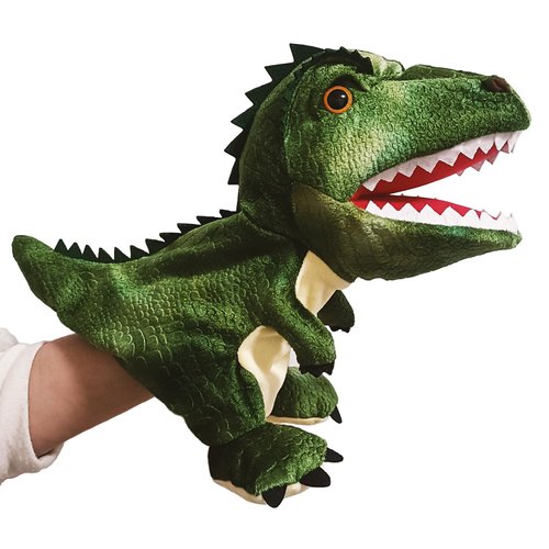 Glanzzeit Children's Hand Puppets, Dinosaur Hand Puppets for Performance Theatre, Birthday Gifts, Teaching, Interactive Games, Easter Gifts (Tyranosaurus Rex)
