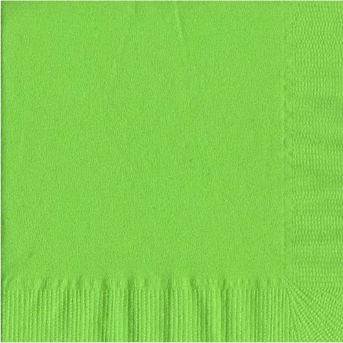 50 Plain Solid Colors Luncheon Dinner Napkins Paper - Citrus Green