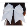 Glitter Cheer Bows - Cheerleading Softball Gifts for Girls and Women Team Bow with Ponytail Holder Complete your Cheerleader Outfit Uniform Strong Hair Ties Bands Elastics by Kenz Laurenz (1) (Teal)