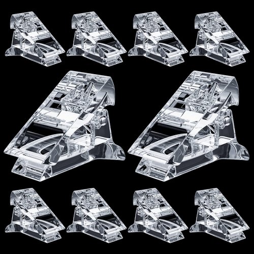 Modelones Poly Nail Gel 10PCS Nail Tips Clip for Quick Building Extension Nail Plastic Finger Extension Builder for DIY Manicure Nail Art