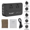 ALLWEI Travel Voltage Converter 220V to 110V Power International Travel Adapter for Hair Straightener/Curling Iron, Universal Power Plug Adapter UK, US, AU, EU, IT, India (Black)