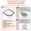 Yokilly Nail Soaking Bowl, 2 PCS Soak Off Gel Polish Remover Manicure Bowl, Acetone Nail Soak Off Bowl for Acrylic Nails Dip Powder Remover Kit with Cuticle Peeler and Cuticle Pusher (Black-8PCS Set)