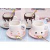 Marshmallow Mugs Set of 4 with Handle Cute Marshmallow Cups Cute Mugs for Kids Hot Chocolate Cocoa Mugs Gifts for Kids Women Christmas Mugs Mother's Day Cute Coffee Mug Set 6OZ
