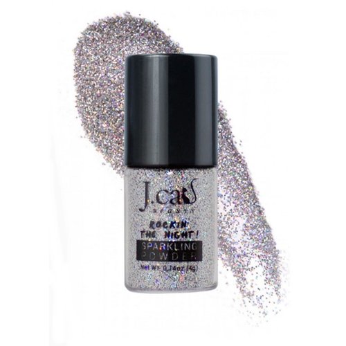 J.cat Beauty Mineral Base Loose Powder Sparkling Glitter Eye Shadow Pigments (Cool Silver)