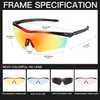 DUCO Polarized Sports Cycling Sunglasses for Men with 5 Interchangeable Lenses for Running Golf Fishing Hiking Baseball