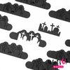 Whats Up Nails - Graveyard Vinyl Stencils for Nail Art Design (2 Sheets, 40 Stencils Total)