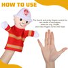 Lenwen 10 Pcs Hand Puppets Set for Kids 12.2'' Multicultural Hand Puppets Bulk Soft Plush Hand Puppets Learning Interaction Suitable for Home Daycare School Classroom Role Play Puppet Theater Shows