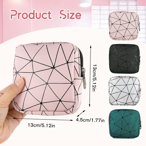 Sanitary Napkin Storage Bags 4PCS Menstrual Cup Pouches Nursing Pad Holder Tampon Bags Portable Period Kit Bag Feminine Product Pouch for Girls for Pads Bag for Pads and Tampons with Zipper