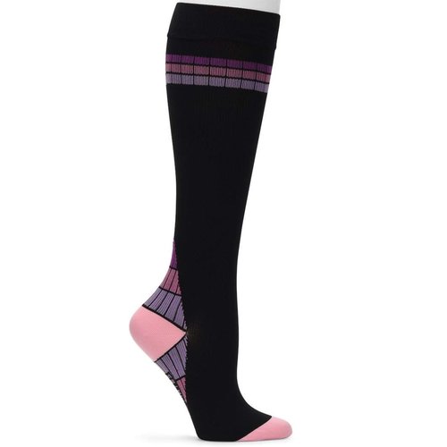 Nurse Mates Active 15-20 mmHg Compression Socks (Black Windowpane, M)