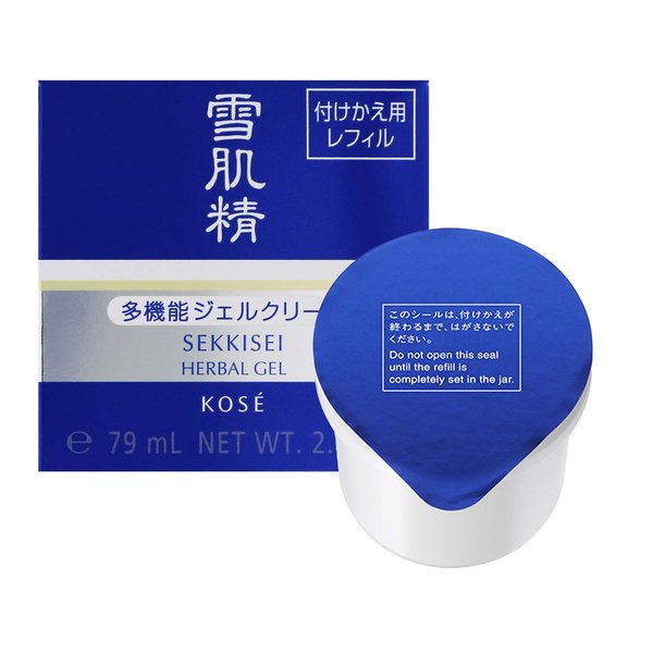 SEKKISEI Herbal Gel REFILL Pod, Multi-Purpose 6-in-1 Benefits Hydrating Gel Moisturizer & Mask, 2.8 Ounce