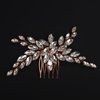 BERYUAN Dainty Crystal Rhinestone Hair Comb Rose Gold Wedding Hair Side Comb Teardrop Rhinestone Headpiece Bridal Hair Comb Crystal Wedding Hair Accessories for Brides Bridesmaid