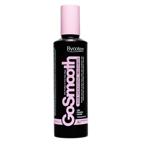 Byootee GoSmooth Professional Hair Smoothing Treatment, Enriched With a Blend of Amino Acids, Natural Oils, Keratin and Hyaluronic Acid. 100% Formaldehyde Free.