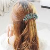 Sankuwen Women Rhinestone Inlaid Flower Hair Comb Hairpin Barrette Accessory,Also Perfect Mother's Day Gifts for Mom (Blue)