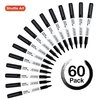 Shuttle Art Black Dry Erase Markers, 60 Pack Magnetic Whiteboard Markers with Erase,Fine Point Dry Erase Markers Perfect For Writing on Whiteboards, Dry-Erase Boards,Mirrors for School Office Home