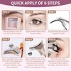 Magnetic Eyelashes without Eyeliner, Dual Magnetic Eyelashes with Applicator, 4D Reusable Magnetic Lashes NO Eyeliner or Glue Needed, Soft Magnets Natural Look Easy to Wear