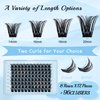 Lash Clusters 96 Pcs Cluster Lashes Eyelash Clusters DIY Cluster Eyelash Extensions Individual Lashes Thin Band & Soft(Cirrus,D-14-20mix)