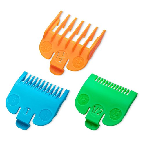 Clipper Guards Set Fits for Most Wahl Clippers and Babyliss FX870, Clipper Guides Replacement - Guard Number: #1/2, #1 and #1 1/2 (Length: 1/16 inch, 1/8 inch and 3/16 inch)