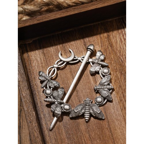 HAQUIL Moon Moth Hairpin Hair barrette Decorative Hair Accessory With Insects Hair Fork Hair Comb