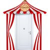 Preboun 3 Pcs Circus Tent Decorations Carnival Circus Theme Party Decorations Carnival Tent Banner Striped Pennant for Circus Clown Theme Birthday Party Classroom Supply