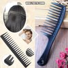 Edge Brush Teasing Brush Hair Comb Set with Wide Tooth Comb Rat Tail Comb and Hair Clips for Women Kids Baby Girls Smoothing Combing & Styling Hair (Black S)
