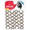 Hawwwy Spiral Spin Pins - 4 Pack Premium Brown Spin Pins | Easy & Fast Non-Scratch Alloy Bun Maker Hair Pins for Buns Women Kids | Messy Bun Bobby Pins Brown Hair Accessories
