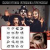 10 Pairs Halloween Eyeliner Stickers Makeup Face Eye Temporary Tattoo Black Spider Web Skull Bat Eye Shadow Stickers Decals for Women Girls Halloween Masquerade Carnival Party Supplies