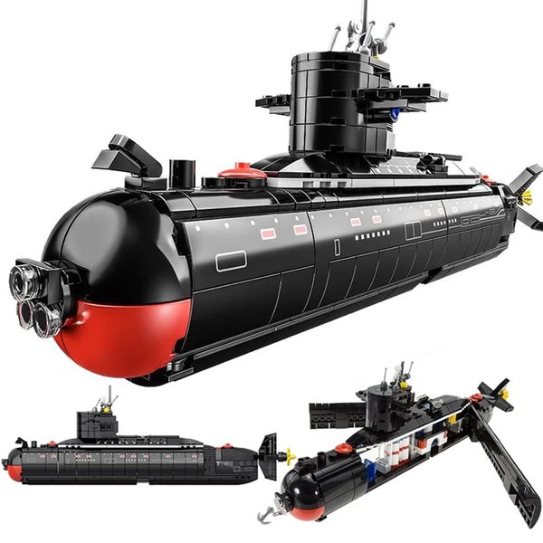 ZEVREVS Ohio-Class Submarine Building Blocks Kit - Manually Launchable Nuclear Missiles - Educational and Fun Model for Kids and Adults ，519PCS