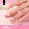 Beetles Pink Gel Nail Polish, 15ML Light Pink Bright Pink Valentine's Day Gel Nail Polish Solid Color Soak Off UV LED Lamp French Gel Polish Spring Colorful Bottle Gel Manicure Gift for Women