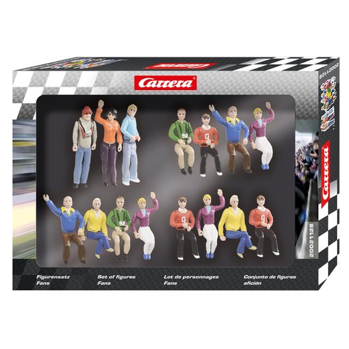 Carrera Race Spectators - Set of 15 Detailed Fans - 1:32 Scale Figures - Realistic Scenery Accessory for Slot Car Track Sets