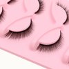 Veleasha Fox Eye Lashes L Curl Fluffy False Eyelashes 5 Pairs Pack Cat Eye Lashes Wispy & Lightweight Fake Eyelashes for Doll Eye Makeup (Foxy 04)