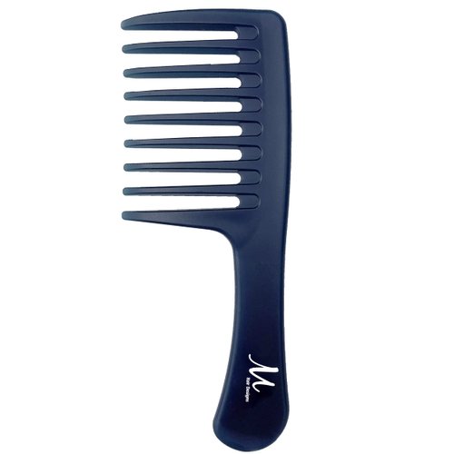 M Hair Designs Detangling Comb | Transluscent Blueberry Color | 6.25" Length, 2.25" Width | Wide Tooth Comb to Easily Detangles Hair Knots | For Wet or Dry Hair | For All Hair Styles