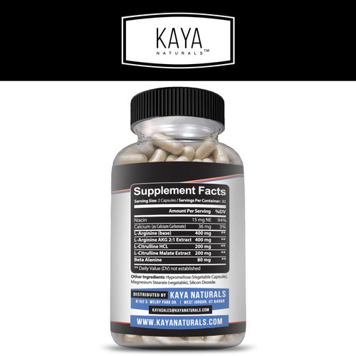 Kaya Naturals - Nitric Blast Potent All-Natural Herbal Supplement for Maximum Health Benefits | Pre-Workout | Increased Energy | Improved Nighttime Performance (60 Count (Pack of 1))